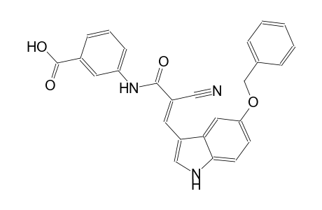 3-({(2E)-3-[5-(benzyloxy)-1H-indol-3-yl]-2-cyano-2-propenoyl}amino)benzoic acid