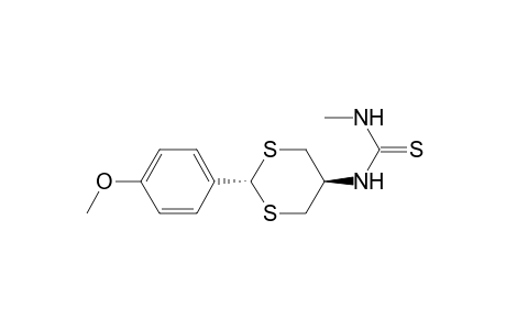 Thiourea, N-[2-(4-methoxyphenyl)-1,3-dithian-5-yl]-N'-methyl-, trans-