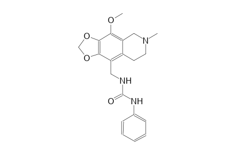 urea, N-phenyl-N'-[(5,6,7,8-tetrahydro-4-methoxy-6-methyl[1,3]dioxolo[4,5-g]isoquinolin-9-yl)methyl]-