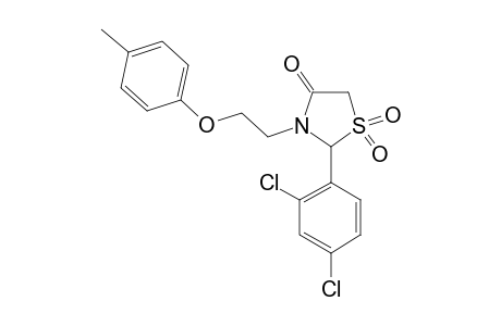 2-(2,4-dichlorophenyl)-3-[2-(p-tolyloxy)ethyl]-4-thiazolidinone, 1,1-dioxide