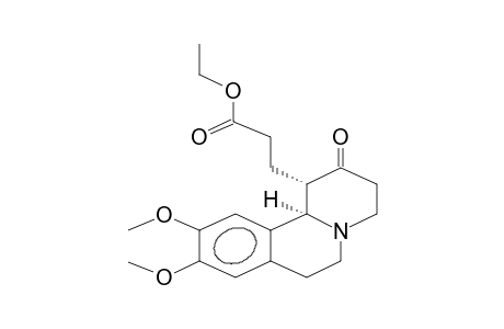 ETHYL 3-[9,10-DIMETHOXY-2-OXO-1,3,4,6,7,11B-ALPHA-HEXAHYDRO-2H-BENZO[A]QUINOLIZIN-(1ALPHA)-YL]PROPIONATE