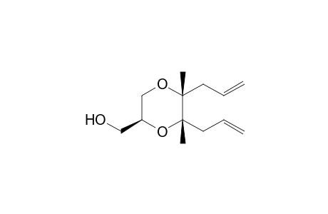 (2R*,3S*,5S*)-2,3-Diallyl-2,3-dimethyl-5-(hydroxymethyl)-[1,4]-dioxine