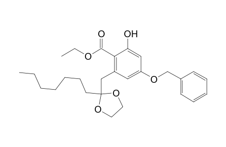 ethyl 4-benzyloxy-6-[(2'-heptyl-1',3'-dioxolan-2'-yl)methyl]-2-hydroxybenzoate