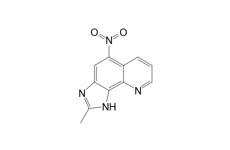 3H-Imidazo[4,5-h]quinoline, 2-methyl-5-nitro-