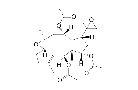 2.alpha.,10.alpha.,14.alpha.-triacetoxy-7,8,18,19-diepoxydolabell-3(E)-ene