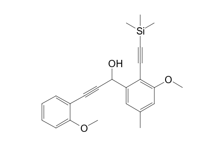 1-{3-Methoxy-5-methyl-2-[(trimethylsilyl)ethynyl]phenyl}-3-(2-methoxyphenyl)prop-2-yn-1-ol