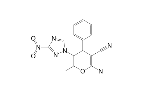 2-amino-6-methyl-5-(3-nitro-1,2,4-triazol-1-yl)-4-phenyl-4H-pyran-3-carbonitrile