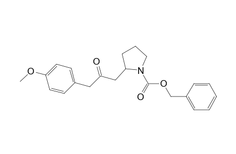 1-Pyrrolidinecarboxylic acid, 2-[3-(4-methoxyphenyl)-2-oxopropyl]-, phenylmethyl ester, (.+-.)-