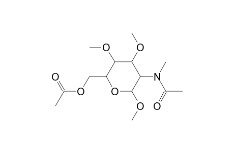Methyl 6-O-acetyl-2-[acetyl(methyl)amino]-2-deoxy-3,4-di-O-methylhexopyranoside