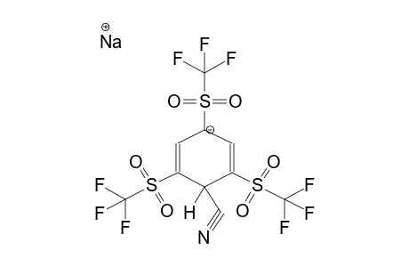 SODIUM 1,3,5-TRIS(TRIFLUOROMETHYLSULPHONYL)-4-CYANO-2,5-CYCLOHEXADIENEANION SALT