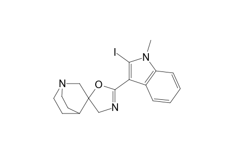 2'-(2-iodanyl-1-methyl-indol-3-yl)spiro[1-azabicyclo[2.2.2]octane-3,5'-4H-1,3-oxazole]