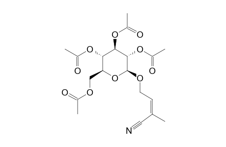 RHODIOCYANOSIDE_A_TETRAACETATE;4-BETA-D-(2,3,4,6-TETRAACETOXYGLUCOPYRANOSYLOXY)-2-METHYLBUT-2-ENENITRILE
