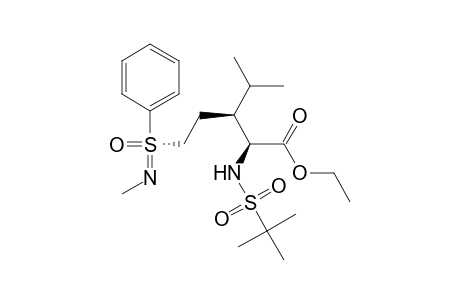 Ethyl (2S,3S)-2-(1,1-Dimethylethylsulfonamido)-3-isopropyl-5-[(S)-N-methylphenylsulfonimidoyl]pentanoate