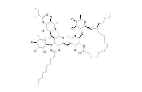 PESCAPREIN_XXX;(11-S)-JALAPINOLIC_ACID_11-O-ALPHA-RHAMNOPYRANOSYL-(1->3)-4-O-[3-