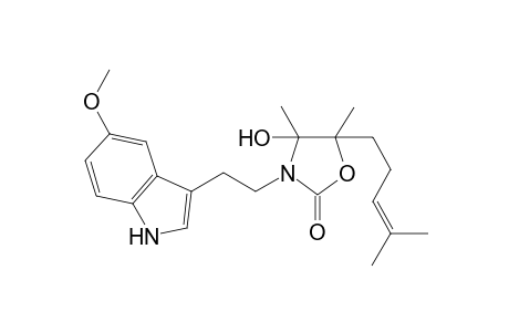 2(3H)-Oxazolone, dihydro-4-hydroxy-3-[2-(5-methoxy-1H-indol-3-yl)ethyl]-4,5-dimethyl-5-(4-methyl-3-pentenyl)-