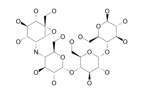 O-[4-DEOXY-4-(2,3-EPOXY-3-HYDROXYMETHYL-4,5,6-TRIHYDROXYCYCLOHEXANE-1-YL-AMINO)-ALPHA-D-GLUCOPYRANOSYL]-(1->4)-O-ALPHA-D-GLUCOPYRANOSYL-(1->4)-BETA-D-GLUCOPYRA