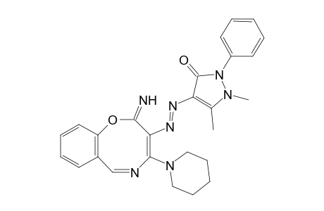 4-((E)-((3E,5Z)-2-Imino-4-(piperidin-1-yl)-2H-benzo[b][1,5]oxazocin-3-yl)diazenyl)-1,5-di-methyl-2-phenyl-1H-pyrazol-3(2H)-one
