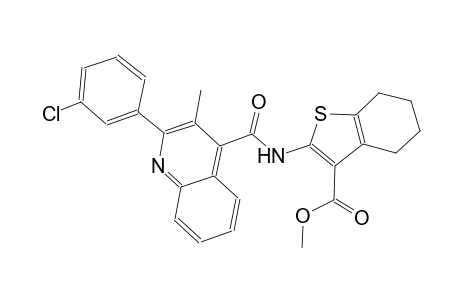 methyl 2-({[2-(3-chlorophenyl)-3-methyl-4-quinolinyl]carbonyl}amino)-4,5,6,7-tetrahydro-1-benzothiophene-3-carboxylate