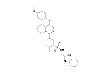 N-(1H-benzimidazol-2-ylmethyl)-5-[4-(4-methoxyanilino)-1-phthalazinyl]-2-methylbenzenesulfonamide