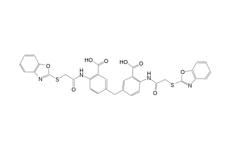 2-{[(1,3-benzoxazol-2-ylsulfanyl)acetyl]amino}-5-(4-{[(1,3-benzoxazol-2-ylsulfanyl)acetyl]amino}-3-carboxybenzyl)benzoic acid