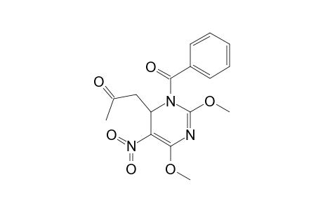 6-ACETONYL-2,4-DIMETHOXY-5-NITRO-1-PHENYLCARBONYL-1,6-DIHYDROPYRIMIDINE