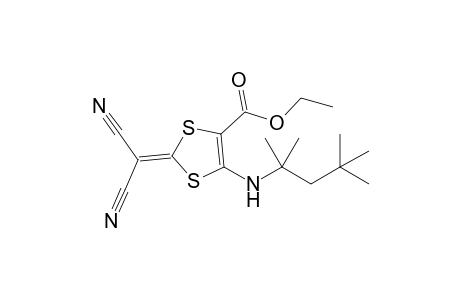 Ethyl 2-dicyanomethylene-5-(1,1,3,3-tetramethylbuthyl)amino-1,3-dithiole-4-carboxylate