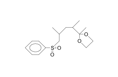 1-Phenylsulfonyl-2(S)-methyl-4(R)-(2-methyl-1,3-dioxolan-2-yl)-pentane