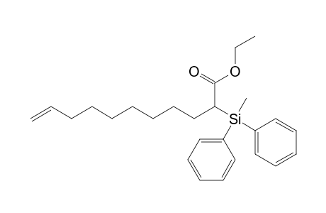 10-Undecenoic acid, 2-(methyldiphenylsilyl)-, ethyl ester