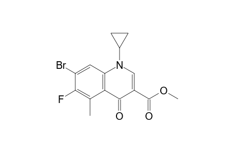 7-Bromo-1-cyclopropyl-6-fluoro-4-keto-5-methyl-quinoline-3-carboxylic acid methyl ester