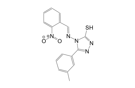 5-(3-methylphenyl)-4-{[(E)-(2-nitrophenyl)methylidene]amino}-4H-1,2,4-triazol-3-yl hydrosulfide