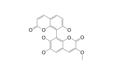 6,7-DIHYDROXY-3-METHOXY-8-[7-HYDROXY-2-OXO-2H-1-BENZOPYRAN-8-YL]-2H-1-BENZOPYRAN-2-ONE