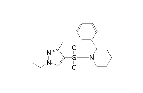 1-[(1-ethyl-3-methyl-1H-pyrazol-4-yl)sulfonyl]-2-phenylpiperidine