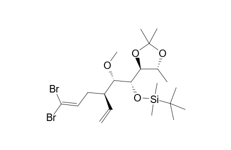 tert-Butyl-[(1R,2S,3R)-6,6-dibromo-2-methoxy-1-((4S,5R)-2,2,5-trimethyl-[1,3]dioxolan-4-yl)-3-vinyl-hex-5-enyloxy]-dimethyl-silane