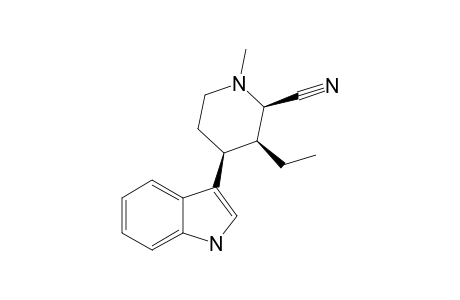 2-CYANO-1-METHYL-3-ETHYL-4-(3'-INDOLYL)-PIPERIDINE
