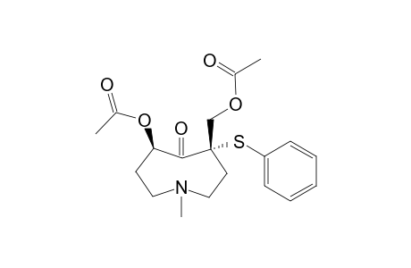 (4S*,6R*)-1-Methyl-6-acetoxy-4-acetoxymethyl-4-(phenylthio)azacyclooctane-5-one