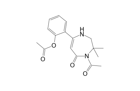 N'-Acetyl-3,3-dimethyl-7-(2'-acetoxyphenyl)-1,4-diazepin-5-one