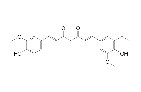 1,7-bis(5'-ethyl-4'-hydroxy-3'-methoxyphenyl)-1,6-heptadiene-3,5-dione
