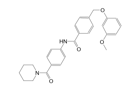 4-[(3-methoxyphenoxy)methyl]-N-[4-(1-piperidinylcarbonyl)phenyl]benzamide