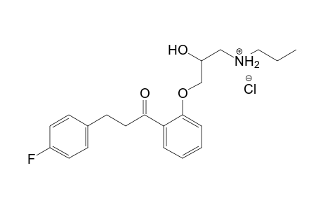 1-Propanone, 3-(4-fluorophenyl)-1-[2-[2-hydroxy-3-(propylamino)propoxy]phenyl]-, hydrochloride