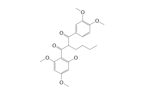 2-BUTYL-1-(2-HYDROXY-4,6-DIMETHOXYPHENYL)-3-(3,4-DIMETHOXYPHENYL)-PROPAN-1,3-DIONE
