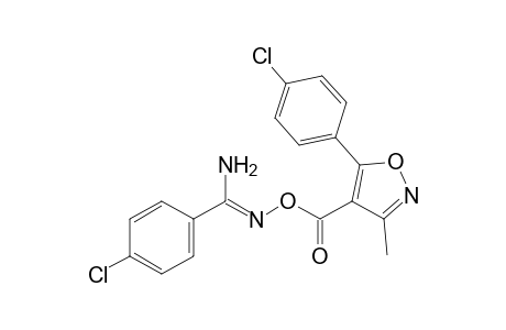 p-chloro-O-{[5-(p-chlorophenyl)-3-methyl-4-isoxazolyl]carbonyl}benzamidoxime