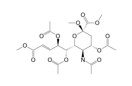 METHYL-(METHYL-5-ACETAMIDO-4,7,8-TRI-O-ACETYL-9,10-DIDEHYDRO-3,5,9,10-TETRADEOXY-10-METHOXYCARBONYL-D-GLYCERO-D-GALACTO-2-DECULOPYRANOSID)-ONATE
