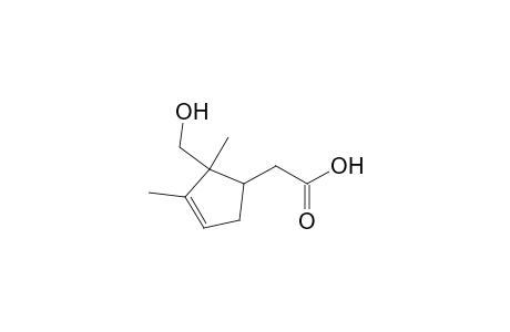 1-Hydroxymethyl-1,5-dimethyl-2-hydroxycarbonylmethyl-cyclopentan-4-ene