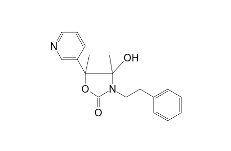 2(3H)-Oxazolone, dihydro-4-hydroxy-4,5-dimethyl-3-(2-phenylethyl)-5-(3-pyridinyl)-