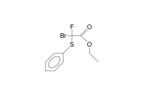 Acetic acid, bromofluoro(phenylthio)-, ethyl ester