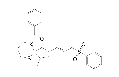 2-[(E)-1-benzoxy-5-besyl-3-methyl-pent-3-enyl]-2-isopropyl-1,3-dithiane