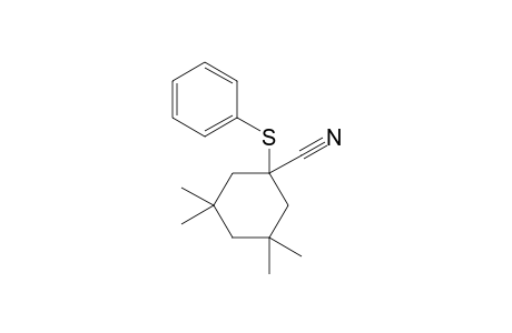 Cyclohexanecarbonitrile, 3,3,5,5-tetramethyl-1-(phenylthio)-