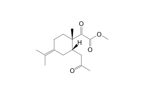 1-Methyl-1-(2-methoxy-1,2-dioxoethyl)-2-(2-oxopropyl)-4-isopropylidenecyclohexane