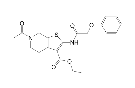 thieno[2,3-c]pyridine-3-carboxylic acid, 6-acetyl-4,5,6,7-tetrahydro-2-[(phenoxyacetyl)amino]-, ethyl ester