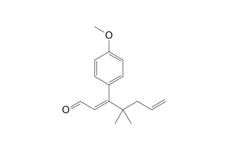 (2Z)-3-(4-methoxyphenyl)-4,4-dimethyl-hepta-2,6-dienal